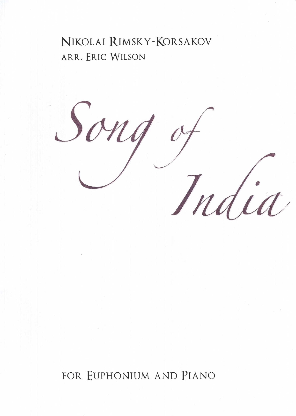 Song of India - Rimsky Korsakov Arr.E.Wilson - Euphonium and Piano