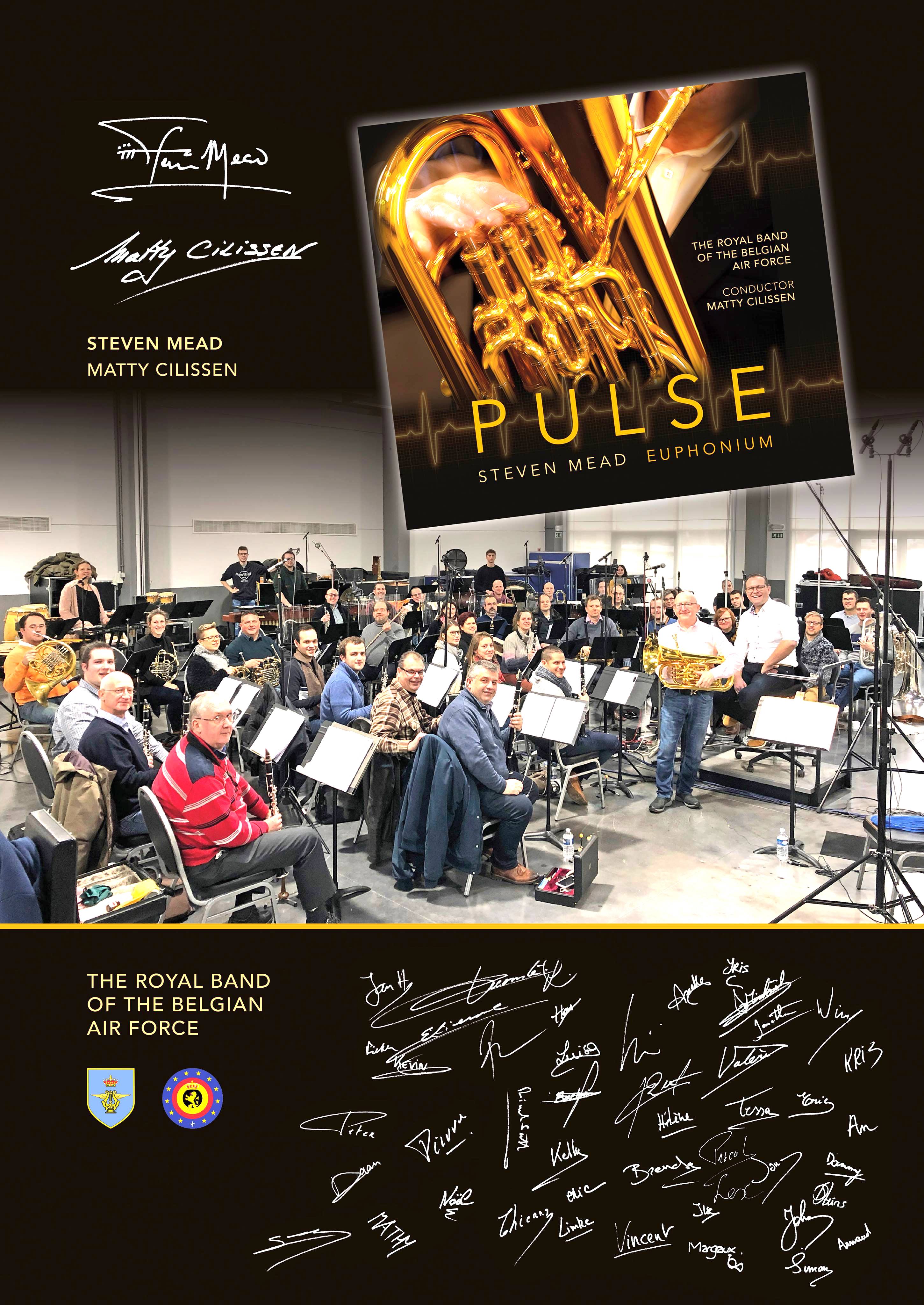 Signed souvenir poster for the Pulse CD