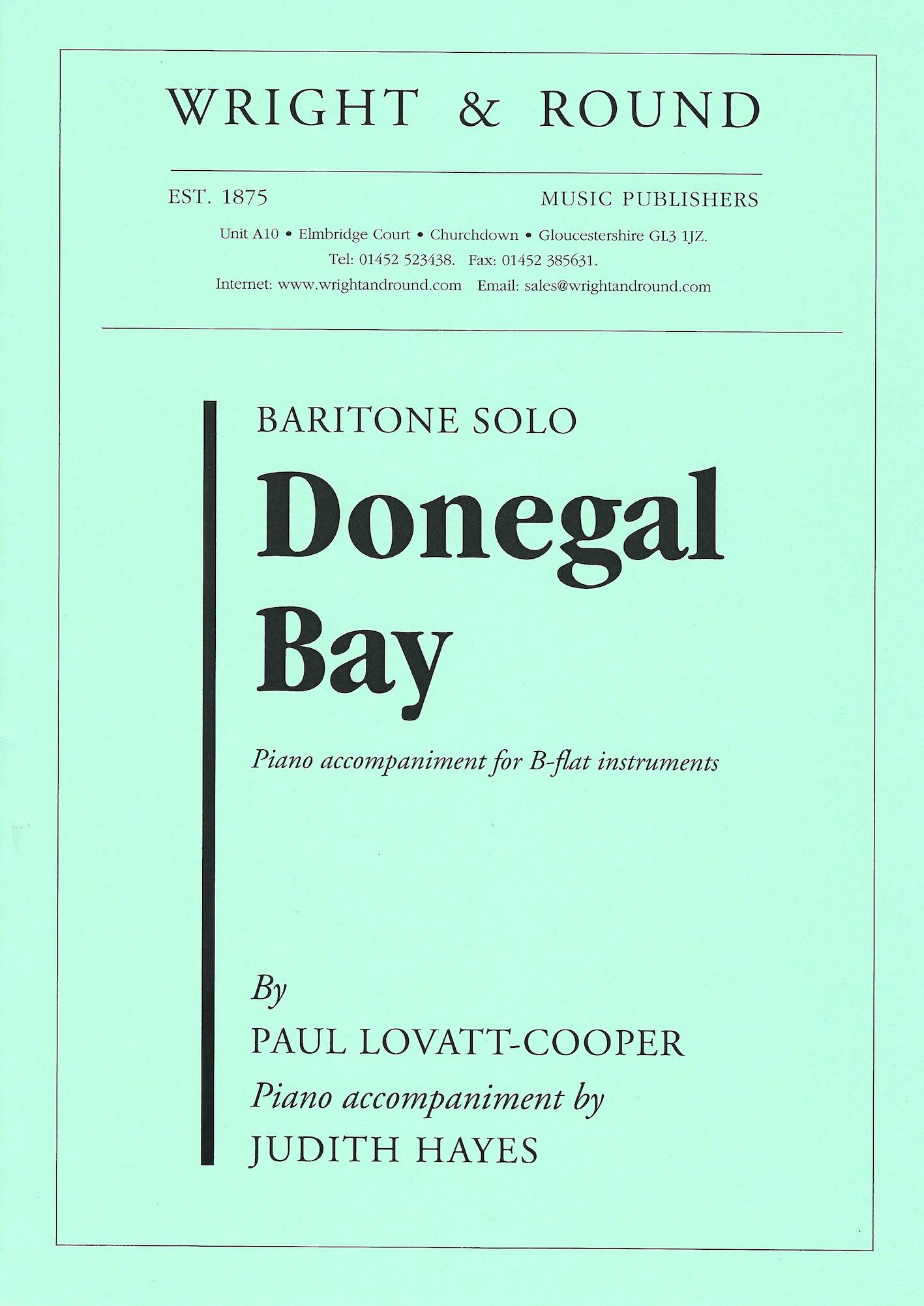 Donegal Bay - Paul Lovatt-Cooper Arr. Judith Hayes - Baritone or Euphonium and Piano